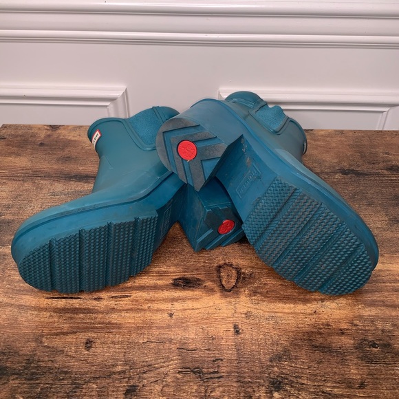 Hunter Original Block Heel Chelsea Rain Boots rare - Picture 7 of 7